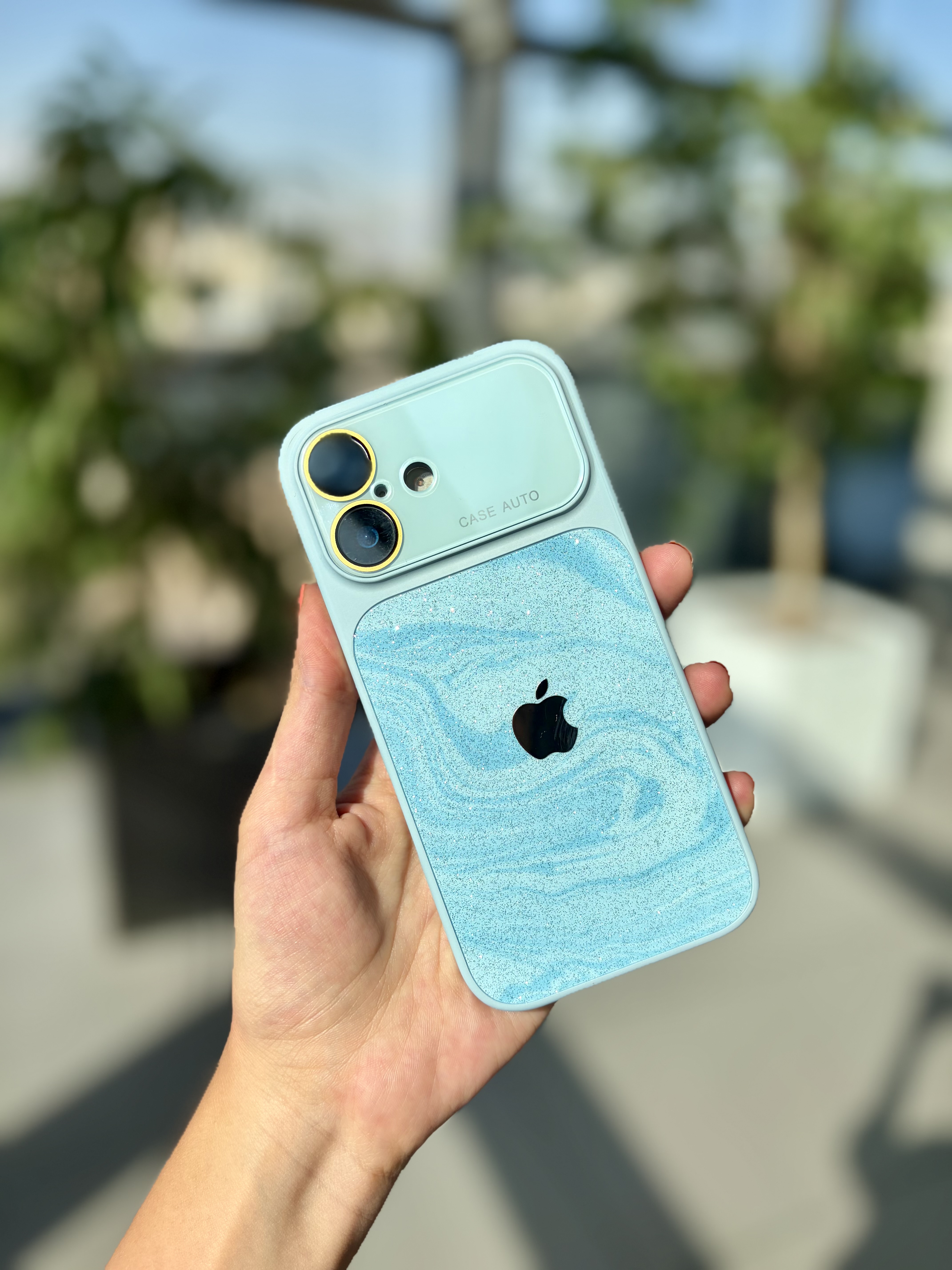 قاب گوشی آبی اکلیلی آیفون