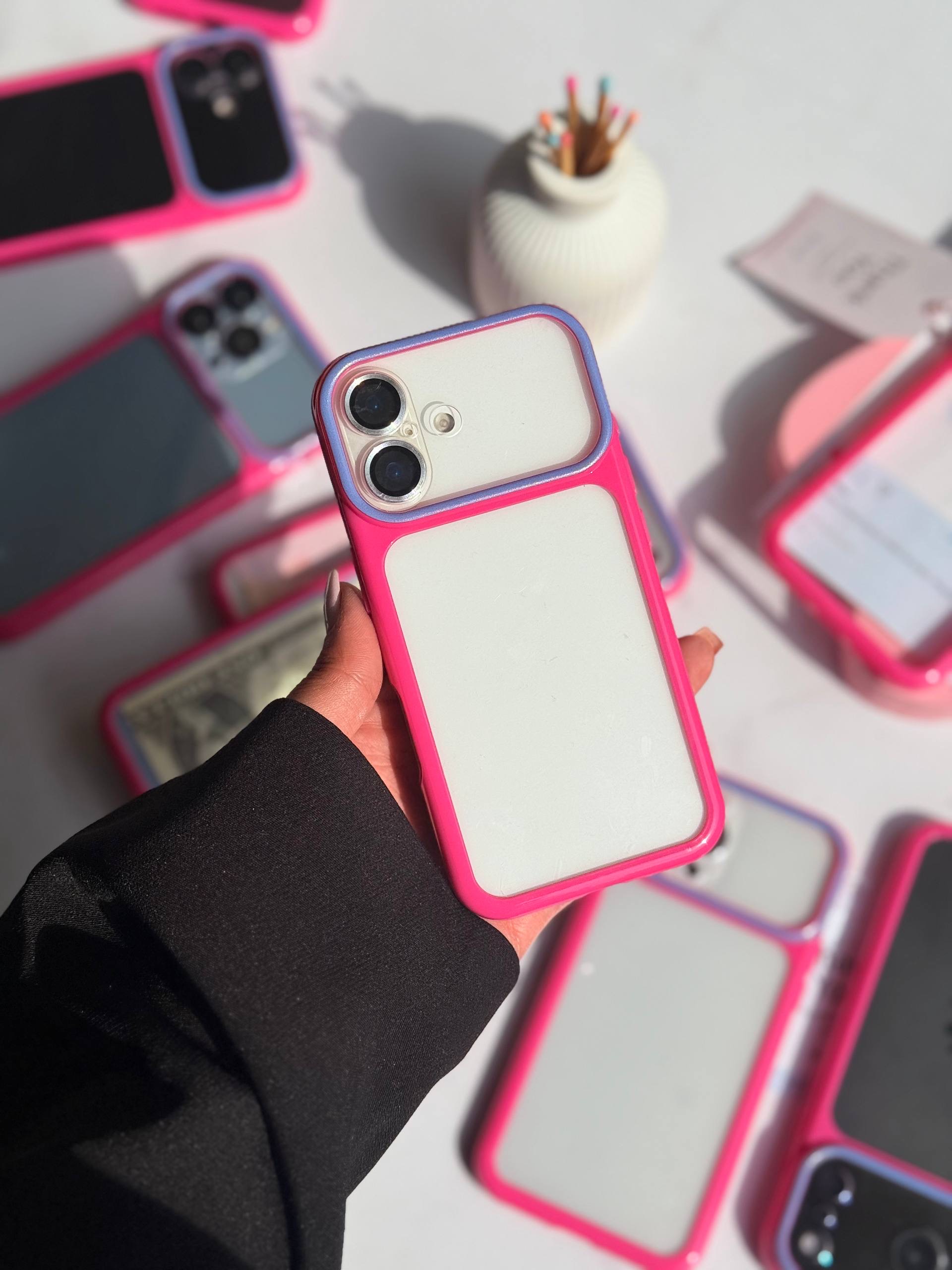 قاب گوشی pink frame آیفون
