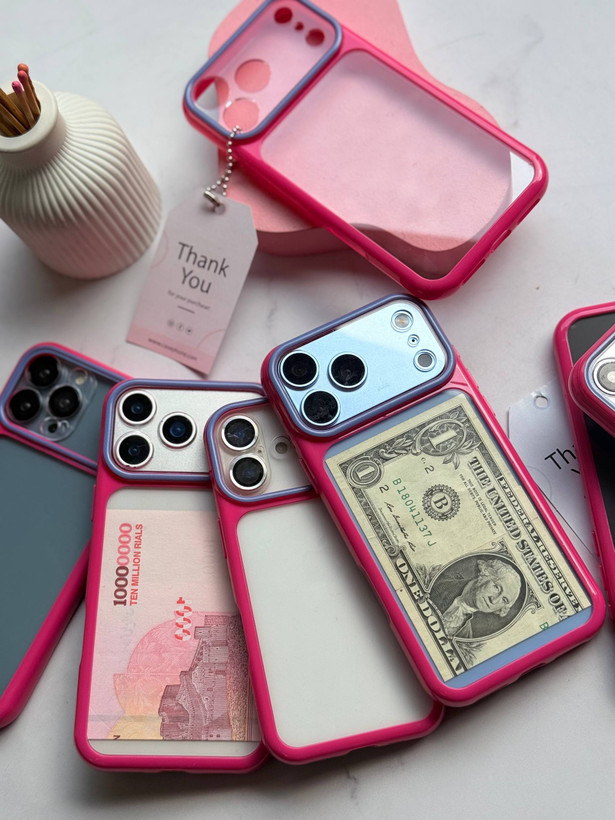 قاب گوشی pink frame آیفون